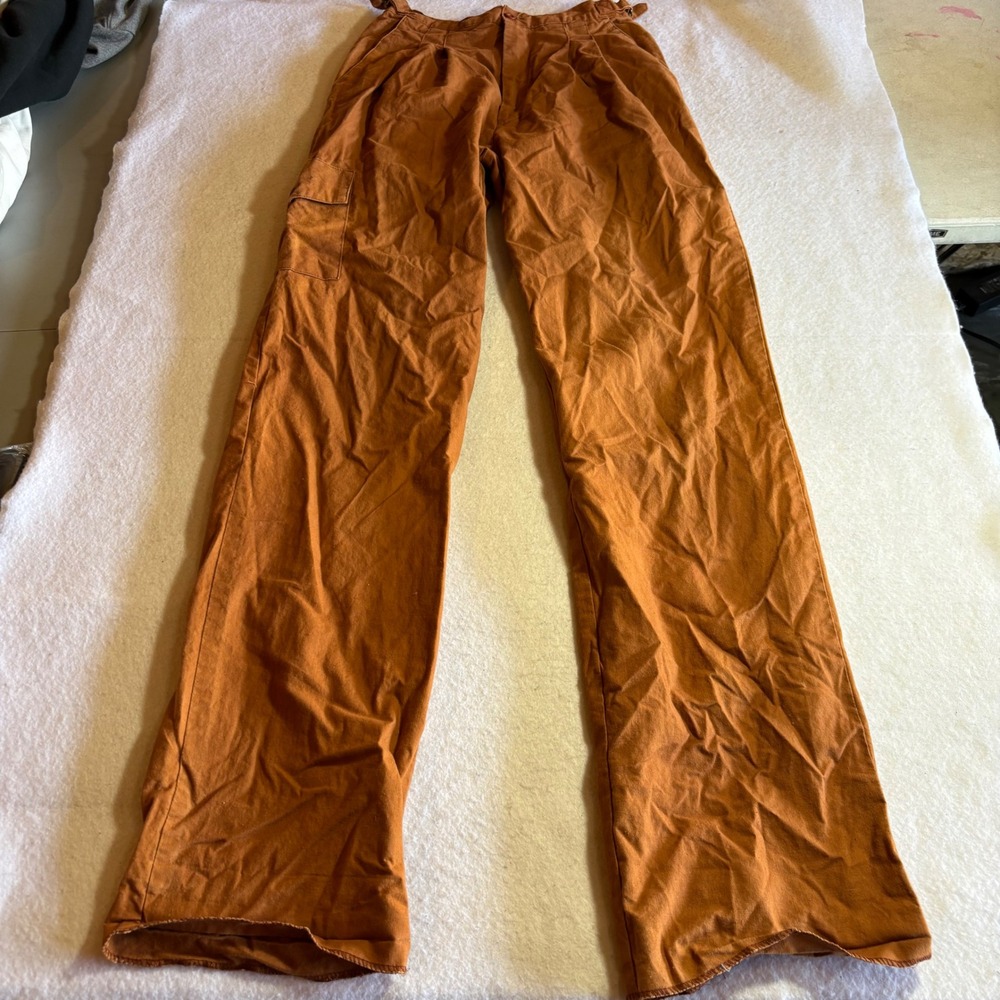 Arpeja Size 11 Vintage Cargo Pants High Waist Brown Organic Cotton
